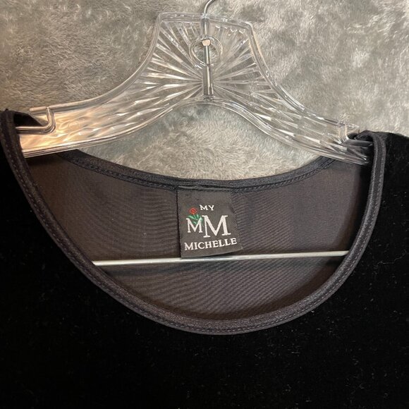 Women Classy Whimsigoth Witchy Dark Romantic Black Velvet Maxi Dress S* - Picture 6 of 11